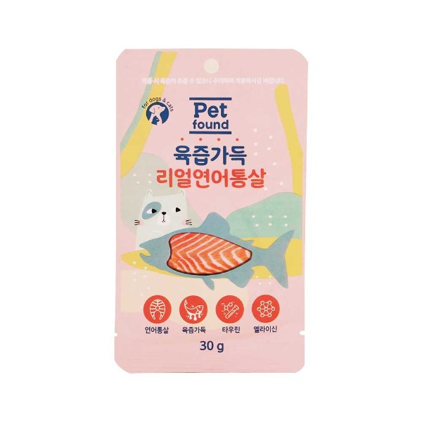 펫파운드 습식 고양이간식 육즙가득 리얼연어통살 30g