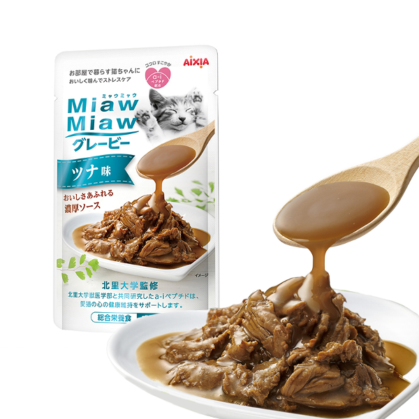 아이시아 먀우먀우 그레이비 정식 참치맛 고양이 주식 파우치 70g
